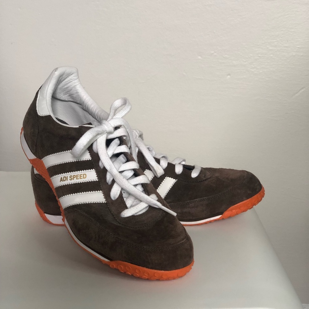 Suede adidas ADI SPEED men’s 9.5 brown/white/orange